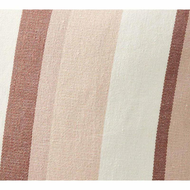 Pottery Barn Everyday Linen Striped Cushion Cover 53cm Rosewood image number 1